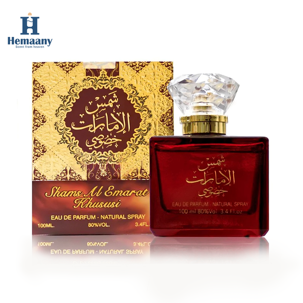 عطر شمس الامارات خصوصي من شركة ارض الزعفران للجنسين 100مل